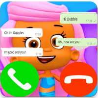 Call from guppies bubble™: Fake Call and chat