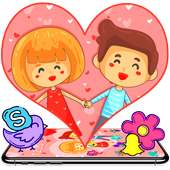 Love Cartoon Launcher Theme👫