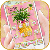 Flamingo Pineapple Fruit Theme icon