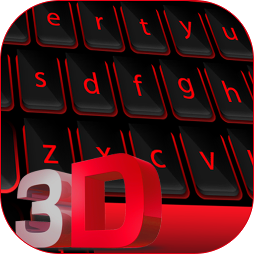 3D Red Black Keyboard Theme icon