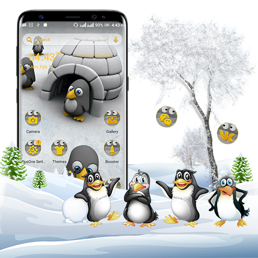 Cute Penguin Launcher Theme icon
