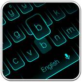 Neon Blue Black Keyboard on 9Apps