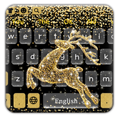 Shiny Star Gold Reindeer Keyboard icon