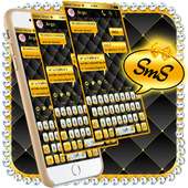 SMS Gold and Silver Bow Keyboard on 9Apps