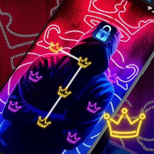 Neon Crown - App Lock Master Theme icon