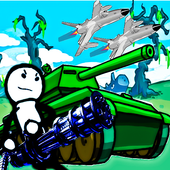 super stick war gun fight stickman icon
