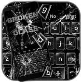Broken 3D Glass Keyboard Theme