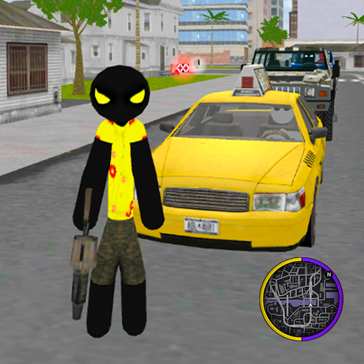 Grand stickman Hero Street Vegas Mafia Crime icon