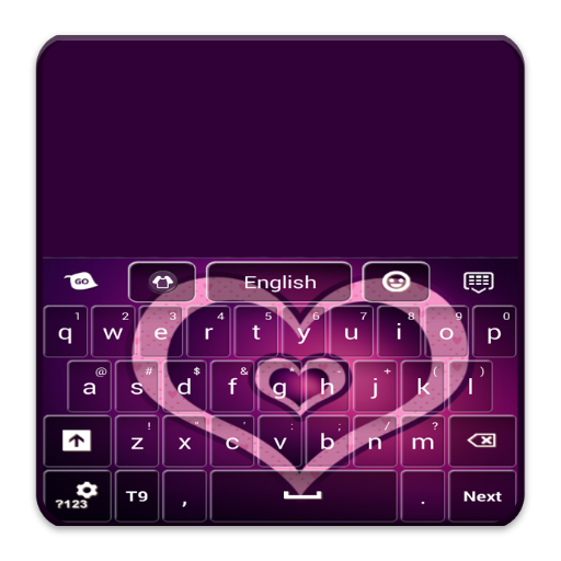 GO Keyboard Purple Hearts icon