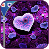 Heart zipper screen lock . icon