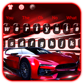 Red Speed Racing Car Keyboard icon