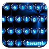 Spheres Blue Emoji Keyboard