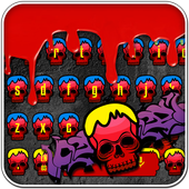 Street Graffiti Skeleton Bàn phím Chủ đề icon