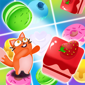cupcake cat match 3 &amp; rescue icon