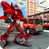 Firefighter Real Robot Transform Firetruck Driving icon
