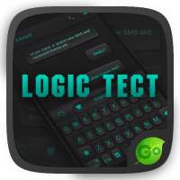 3D Black and Blue GO Keyboard Theme Logic Tect
