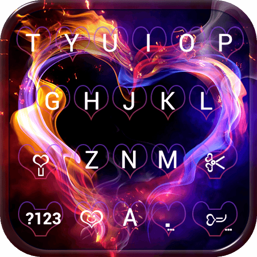 Smoke Heart Emoji Keyboard Wallpaper icon