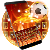 Fire Football Keyboard Theme icon