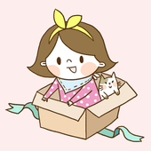 Girl n cat Pink Atom Theme icon