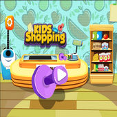 supermarket kids shopping fun game icon