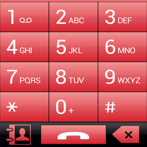 THEME FOR EXDIALER GLASS RED icon