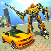 Flying Superhero Car Robot Transform Games icon