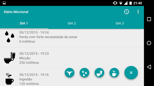 Diário Miccional screenshot 4