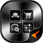 Black And Silver Theme أيقونة