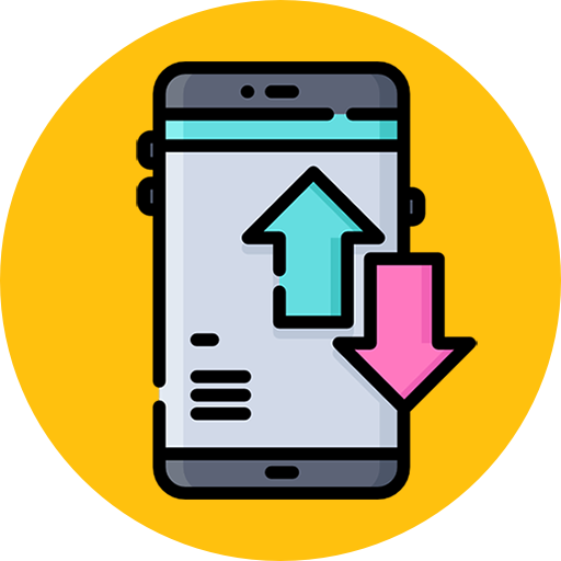 Real-time network speed icon