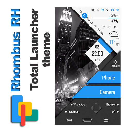 Тема Rhombus RH для Total Launcher icon
