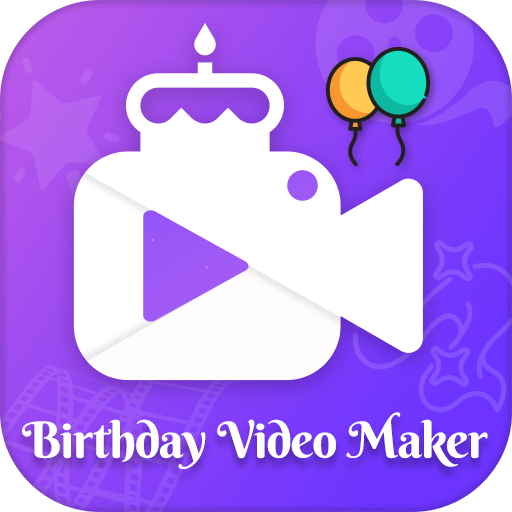 Birthday video maker with song icon