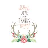 Wedding Floral Antler Stickers on 9Apps