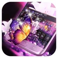 Vivid purple neon butterfly keyboard on 9Apps