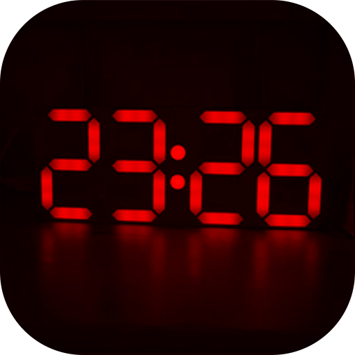 LED Digital stylish clock icon