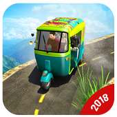 Uphill Tuk Tuk Rickshaw Driving