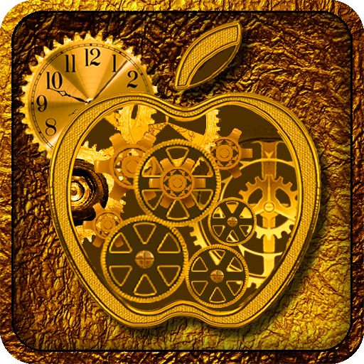 Golden Apple Clock Live WallPa icon
