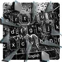 Black Broken Glass Rain Keyboard on 9Apps