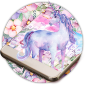 Watercolour Unicorn Keyboard icon