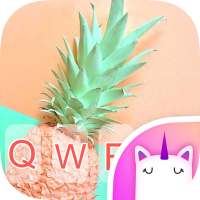 Tema del teclado frutas piña de verano para niñas