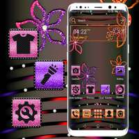 Glitter Flower Launcher Theme on 9Apps