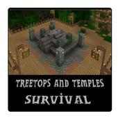 Treetops and Temples Survival Map for MCPE