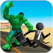 Incredible Monster vs Stickman Crime Hero icon