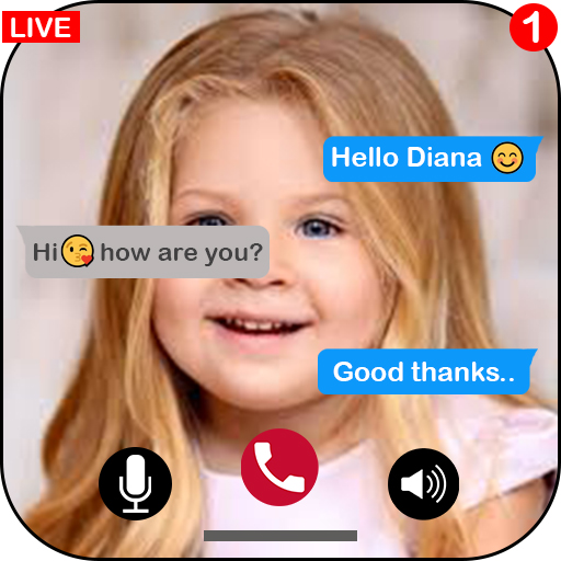 fake call and chat live diana icon