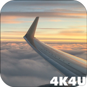 4K View from Airplane Video Live Wallpaper أيقونة