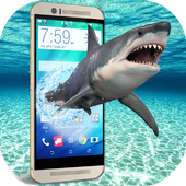 Hungry Shark on Screen angry furious scary joke icon