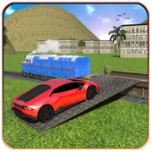 Crazy Car Cargo Train Driving 3D icon