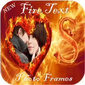 Fire Text Photo Frames New icon