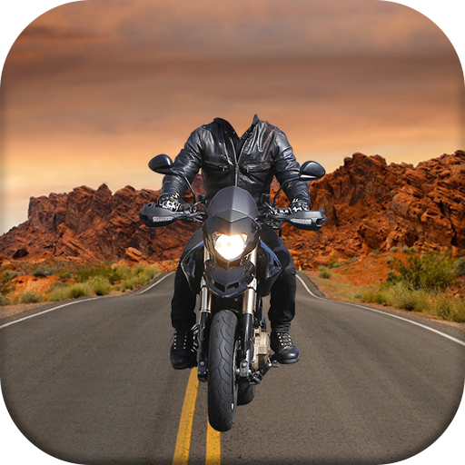 Men Bike Rider Photo Suit Editor icon