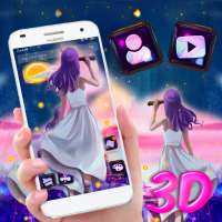 Dream Girl 3D Glass Tech Theme 💃