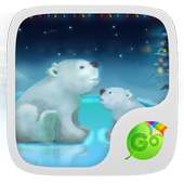 Snowy Teddy GO Keyboard Theme